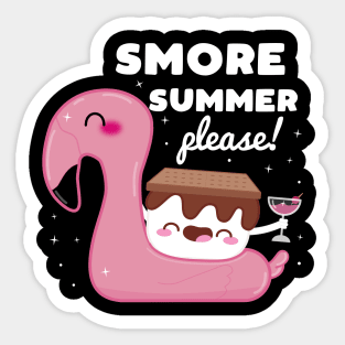 Cute Kawaii Style Marshmallow S'more Pun Sticker